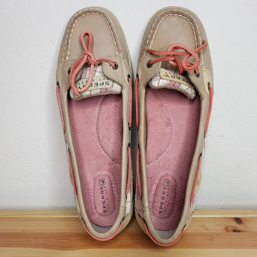Sperry's ladies Boat Shoes khaki & pink
